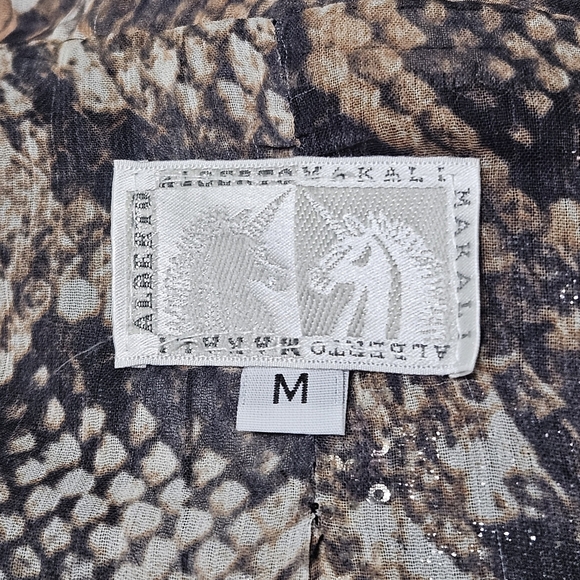 Alberto Mikali Sequin Blazer Jacket Animal Print Button Snap Closure Medium NWT - Picture 8 of 12